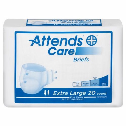 Unisex Adult Incontinence Brief X-Large, Case of 60 By Attends Cheap