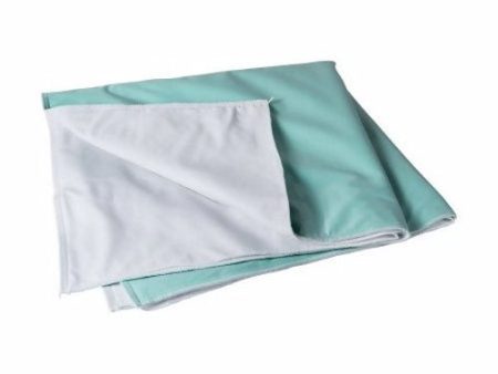 Underpad with Tuckable Flaps DMI  36 X 40 Inch Reusable Polyester   Rayon Heavy Absorbency Green   White 1 Each By Mabis Healthcare Online Hot Sale