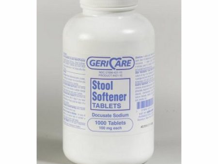 Stool Softener Geri-Care  Tablet 1,000 per Bottle 100 mg Strength Docusate Sodium 1000 Tabs By McKesson For Discount