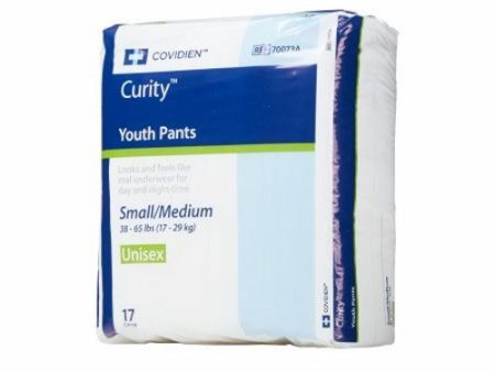 Unisex Youth Absorbent Underwear Curity Pull On with Tear Away Seams Medium Disposable Heavy Absorbe White 17 Count By Cardinal Sale