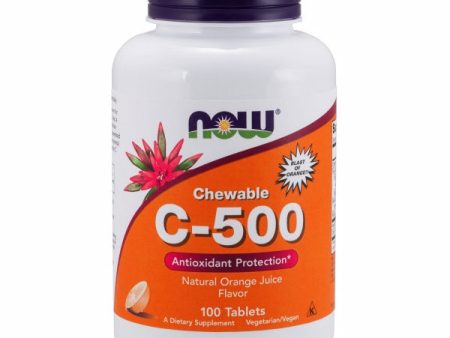 Vitamin C-500 Chewable Orange 100 Tabs By Now Foods Supply