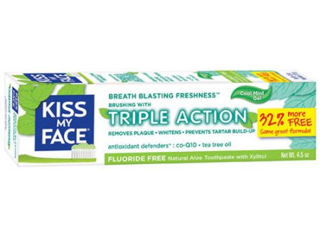 Fluoride Free Triple Action Gel Toothpaste 4.5 oz By Kiss My Face Online