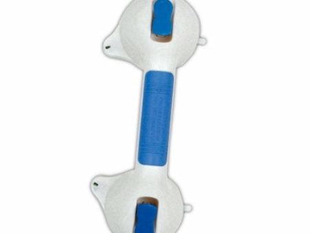 Suction-Cup Grab Bar White  Blue 1 Each By Jobar Fashion