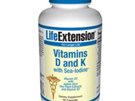 Vitamins D and K with Sea-Iodine 60 Caps By Life Extension Online