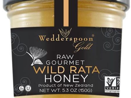 100% Raw Gourmet Wild Rata Honey 5.3 OZ By Wedderspoon Organic Hot on Sale