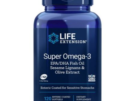 Super Omega-3 EPA DHA with Sesame Lignans & Olive Fruit Extract 120 Soft Gels By Life Extension Cheap