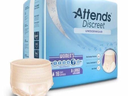 Female Adult Absorbent Underwear X-Large, 16 Bags By Attends Online Sale