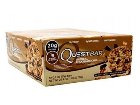 QUEST BAR Oatmeal Chocolate Chip 2.12 oz 12 Bars By QUESTBAR Online Sale