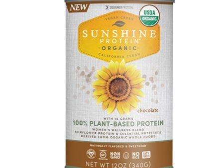 Sunshine Organic Protein Chocolate 12 oz By Designer Whey For Cheap