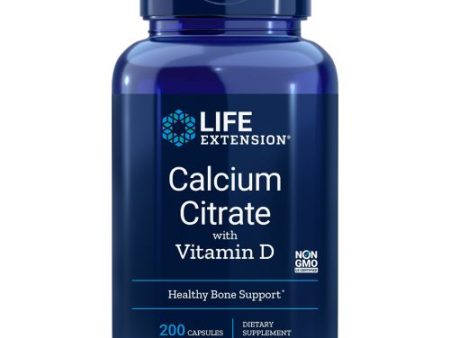 Calcium Citrate W Vitamin D 200 Veg Caps By Life Extension Online Sale