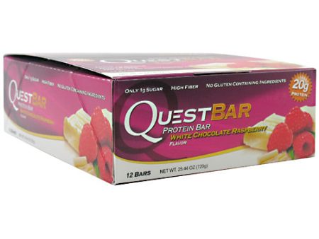 QUEST BAR White Chocolate Raspberry 12  2.12 oz By QUESTBAR Discount