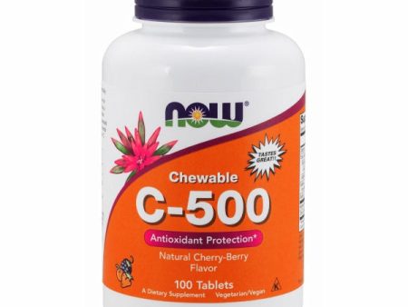 Vitamin C-500 Cherry Chewable 100 Tabs By Now Foods Sale