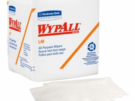 Task Wipe WypAll L40 Light Duty White NonSterile Double Re-Creped 12 X 12-1 2 Inch Disposable White 56 Count By Kimberly Clark Fashion