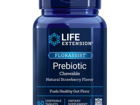 Florassist Prebiotic  Straberry 60 Chewable Tabs By Life Extension Fashion