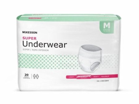 Unisex Adult Absorbent Underwear Medium, Case of 80 By McKesson For Sale