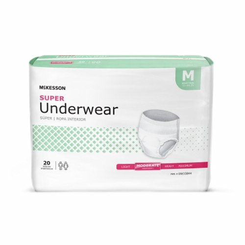 Unisex Adult Absorbent Underwear Medium, Case of 80 By McKesson For Sale