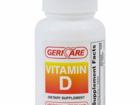 Vitamin Supplement Geri-Care Vitamin D 400 IU Strength Tablet 100 per Bottle 100 Tabs By McKesson Fashion