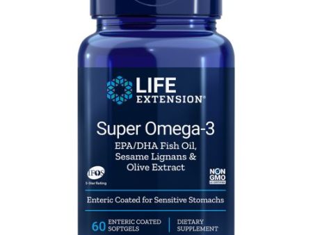 Super Omega-3 EPA DHA with Sesame Lignans & Olive Fruit Extract 60 Soft Gels By Life Extension Online Sale