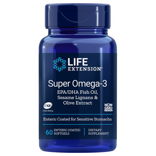 Super Omega-3 EPA DHA with Sesame Lignans & Olive Fruit Extract 60 Soft Gels By Life Extension Online Sale