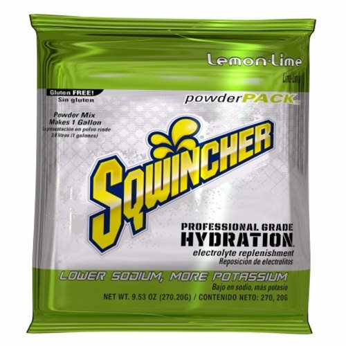 Electrolyte Replenishment Drink Mix Sqwincher  Powder Pack  Lemon-Lime Flavor 9.53 oz. Lemon Lime Flavor 20 Count By Kent Precision Foods Supply