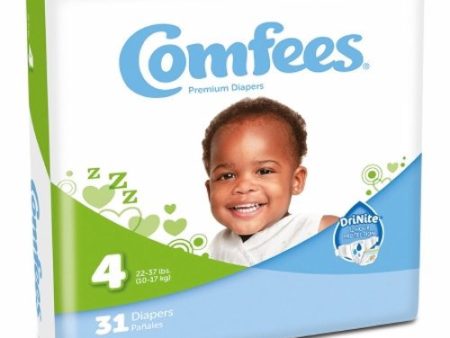 Unisex Baby Diaper Size 4, Case of 124 By Attends Sale