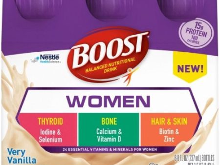 Boost Balanced Nutritional Drink for Women Vanilla Flavor, 8 Oz By Nestle Healthcare Nutrition Online Sale