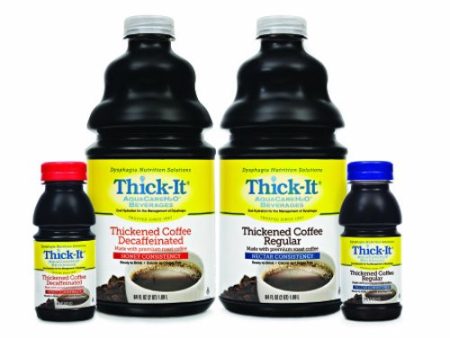 Thickened Beverage Thick-It  AquaCareH2O  64 oz. Container Bottle Coffee Flavor Ready to Use Nectar  Regular Coffee   Nectar Case of 4 By Thick-It on Sale