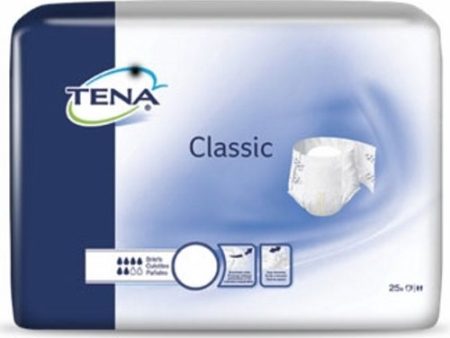 Unisex Adult Incontinence Brief TENA  Classic Tab Closure Regular Disposable Moderate Absorbency For Sale