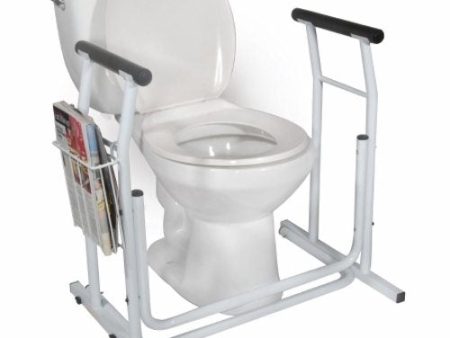 Toilet Safety Rail drive White White Case of 2 By Drive Medical Fashion