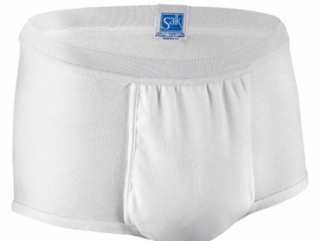 Male Adult Absorbent Underwear Light & Dry Pull On X-Large Reusable Moderate Absorbency White 1 Each By Salk Supply