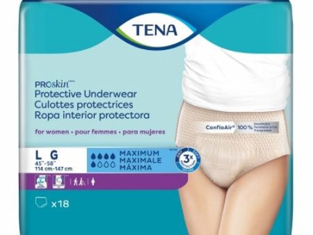 Female Adult Absorbent Underwear Large, 18 Bags By Essity Online Sale