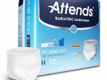 Unisex Adult Absorbent Underwear 2X-Large, Case of 48 By Attends Fashion