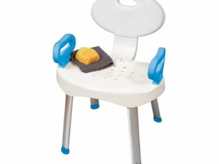 Shower Chair Carex  Aluminum Frame With Backrest 16-1 2 to 22-1 2 Inch Seat Height 1 Each By Carex on Sale