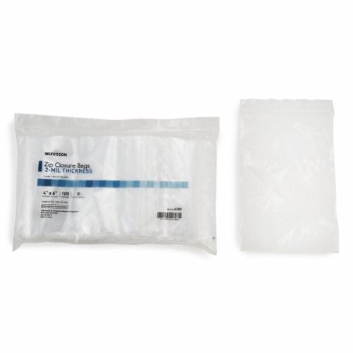 Zip Closure Bag McKesson 4 X 6 Inch Polyethylene Clear For Sale