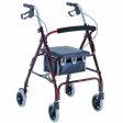 4 Wheel Rollator Merits Red Lightweight Aluminum Frame Red 1 Each By Merits Sale