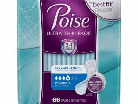 Bladder Control Pad Poise  10.1 Inch Length Moderate Absorbency Absorb-Loc  Core Regular Adult Femal Hot on Sale