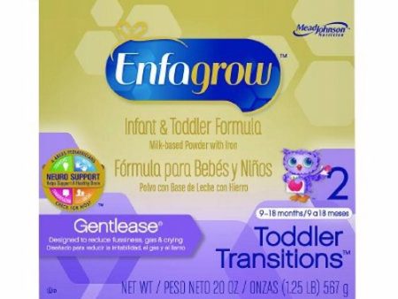 Pediatric Oral Supplement Enfagrow Toddler Transitions Gentlease  Unflavored 20 oz. Can Powder Case of 4 By Enfagrow Gentlease Online Hot Sale