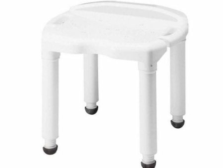 Shower Bench Carex  Without Arms Plastic Frame Without Backrest 16 to 21 Inch Height White Case of 1 By Carex Fashion