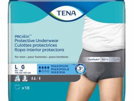 Male Adult Absorbent Underwear Large, 18 Bags By Essity Discount