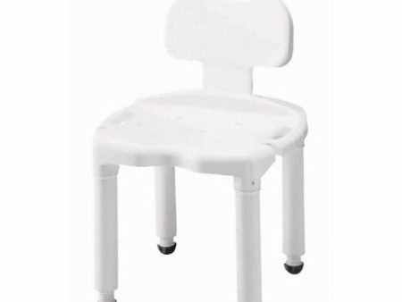 Shower Bench Carex  Without Arms Plastic Frame With Backrest 16 to 21 Inch Height White 1 Each By Carex For Sale